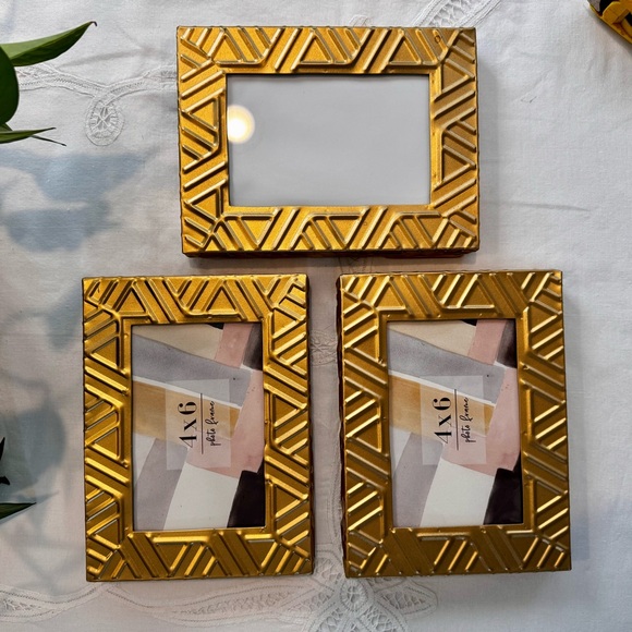 Hobby Lobby Other - Set of 3 Metal frames Hobby Lobby Gold Table Decor Frame 8”x 6”